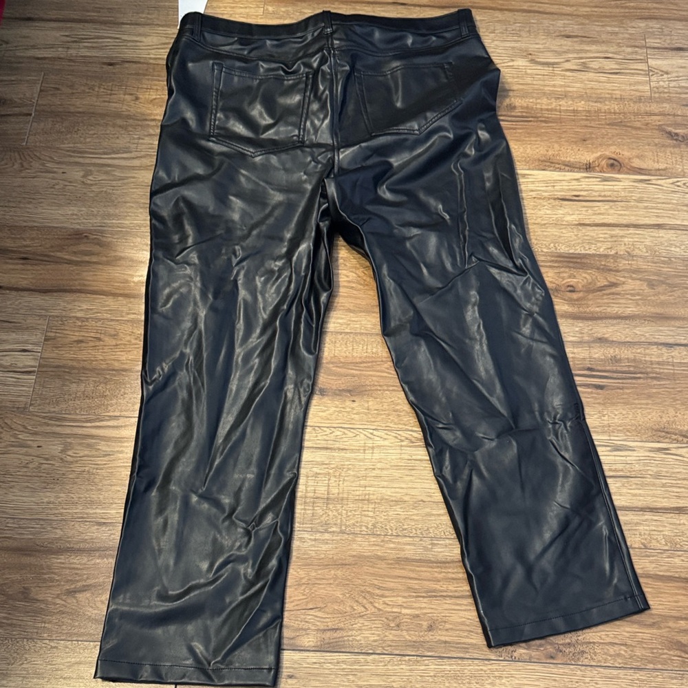 Abercrombie & Fitch Dark Leather Trousers